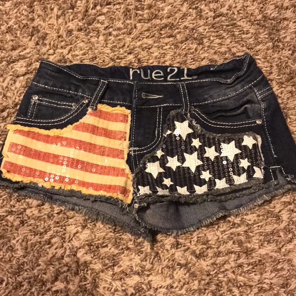 4th of july denim shorts